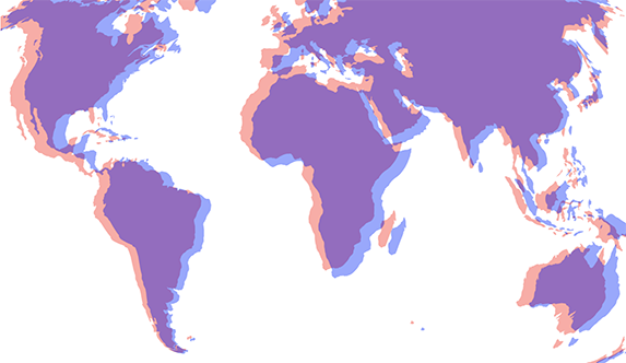 Red Blue Map